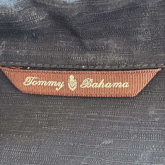 Men’s Tommy Bahama With A Twist Martini Hawaiian Tiki Shirt 100% Silk Size XL - Picture 9 of 12